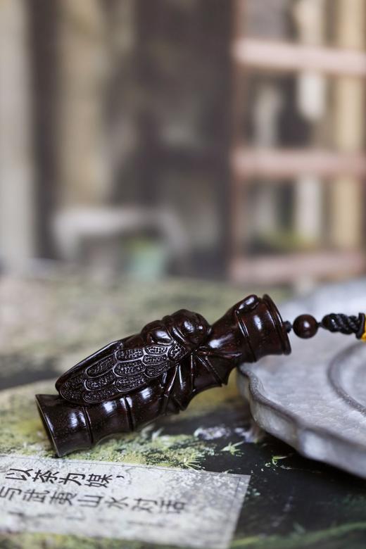 紫檀【一鸣惊人】手把件 商品图3