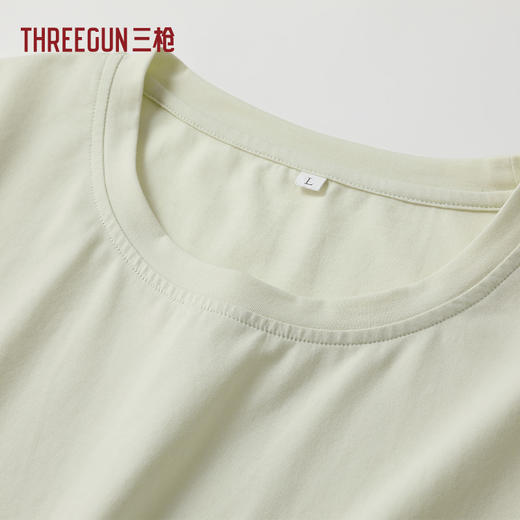 Threegun三枪 冰泉棉圆领短袖中裤女家居套-T80155D02 商品图1
