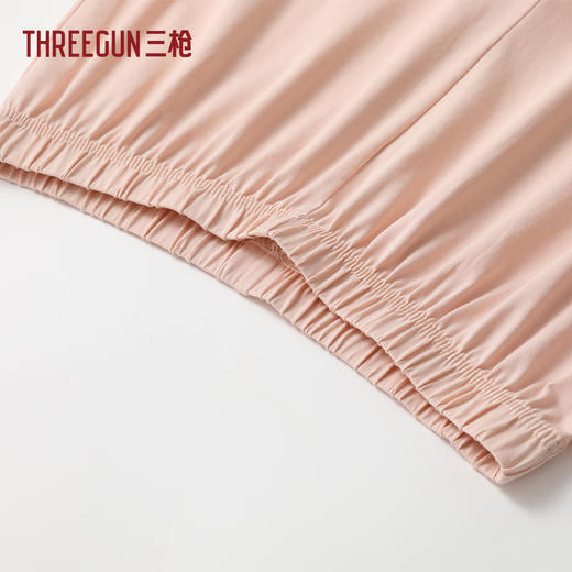 Threegun三枪 冰泉棉翻领开襟长袖长裤女家居套-T80145D02 商品图9