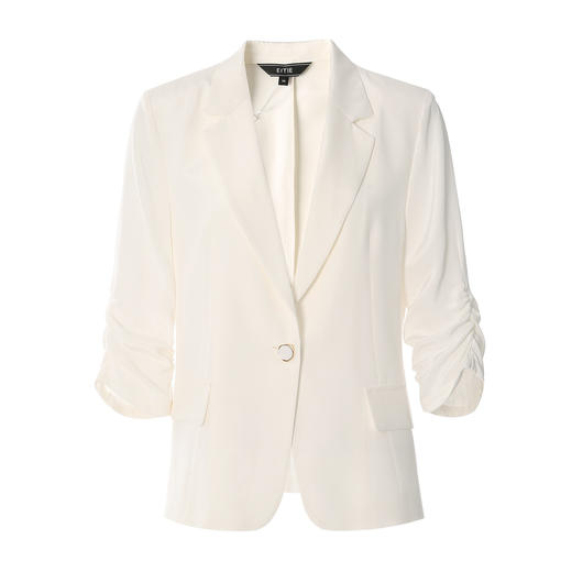 EITIE爱特爱夏新款气质干练通勤抽褶七分袖修身西装外套7803510 商品图10