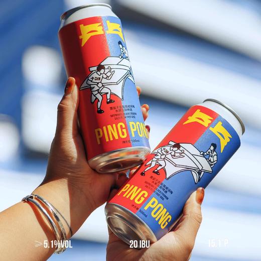沙坡尾酿造 「乒乓」 覆盆子金骏眉咸话梅水果古斯果酒精酿啤酒 500ml 商品图2