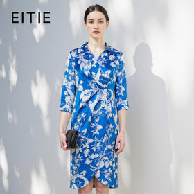 先下架-EITIE爱特爱夏季新款修身显瘦印花连衣裙7807506
