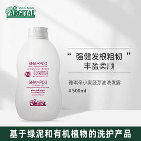 雅琪朵：天然绿泥小麦胚芽洗发水 精油洗发露 强韧发根防脱发控油柔顺