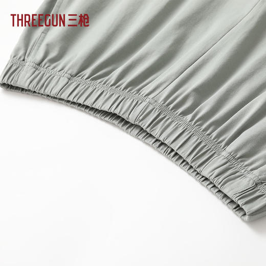 Threegun三枪 冰泉棉翻领开襟长袖长裤男家居套-T80133D02 商品图8