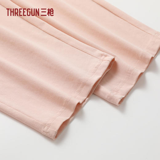 Threegun三枪 冰泉棉翻领开襟长袖长裤女家居套-T80145D02 商品图10