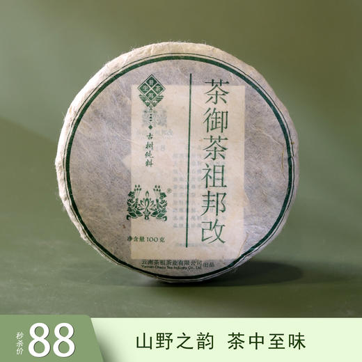 秒杀「茶御茶祖·邦改」2018年头春生普，山野之韵，茶中至味（100g） 商品图0