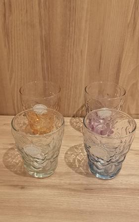 日本Aderia不规则水杯4件套装彩色葡萄水杯（4件套）