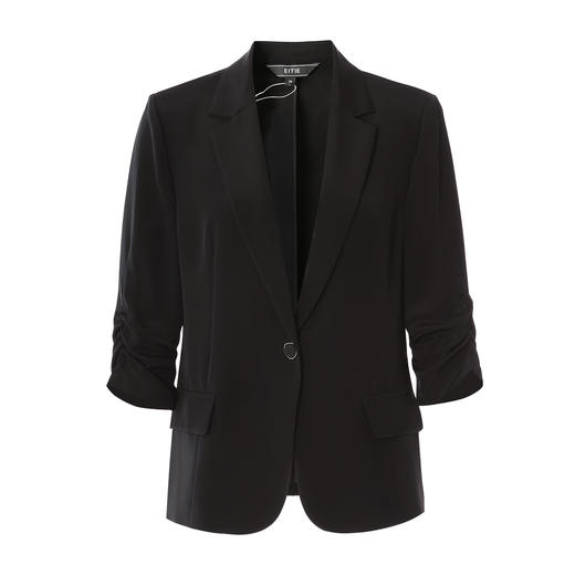 EITIE爱特爱夏新款气质干练通勤抽褶七分袖修身西装外套7803510 商品图11