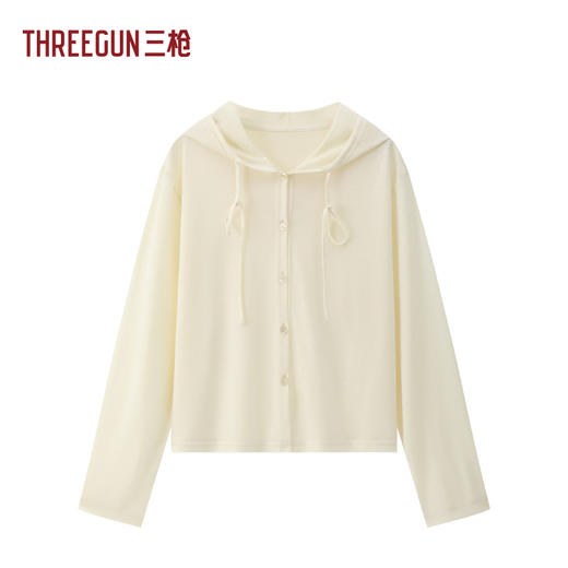 Threegun三枪 莱赛尔轻薄连帽女披肩-T80131A01 商品图3