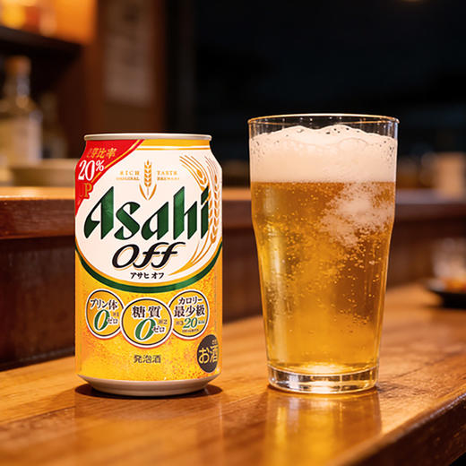 日本进口朝日OFF无糖低卡路里0零糖0嘌呤生发泡酒350ml 商品图0