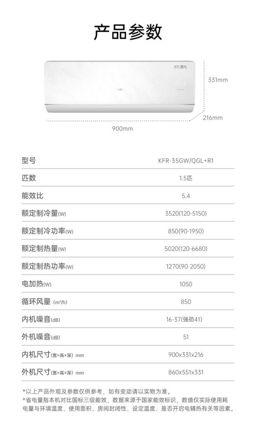 KFR-35GW/BLW+R1长虹全无尘·智感风 QGL挂机 130330 商品图0
