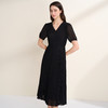 EITIE爱特爱法式优雅显瘦V领收腰百褶垂坠连衣裙夏季新款8207959 商品缩略图3