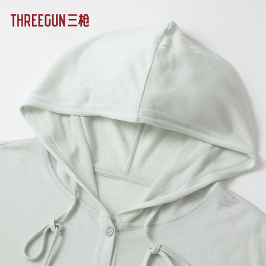 Threegun三枪 莱赛尔轻薄连帽女披肩-T80131A01 商品图10