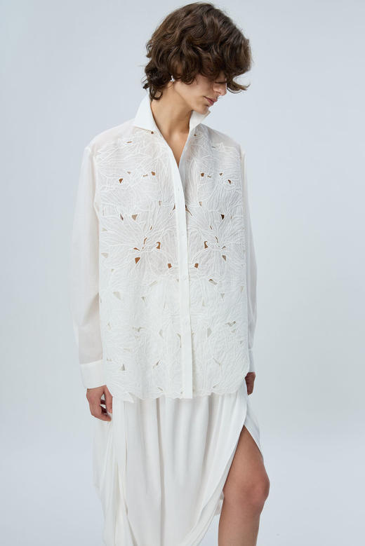 重工镂空刺绣衬衫 商品图0