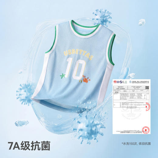 贝肽斯男童背心套装2026夏季新款儿童运动篮球服宝宝透气短袖短裤 商品图10
