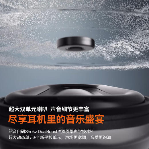 韶音OpenFit 2+ T921开放式耳机挂耳式蓝牙耳机非骨传导健身跑步运动抗汗抗雨耳机长续航防掉 T921岩黑 商品图1