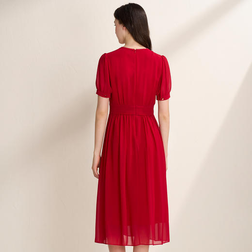 EITIE爱特爱法式优雅收腰飘逸轻薄显瘦连衣裙夏新款8207928 商品图5