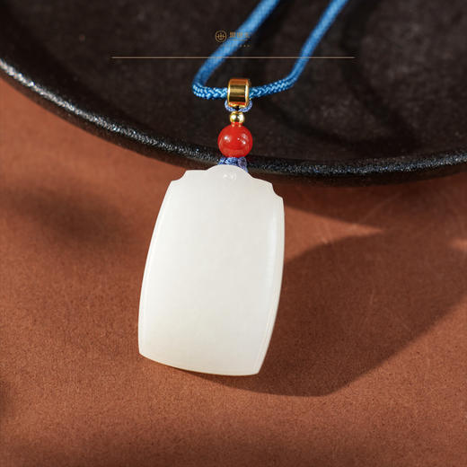 【长昇】羊脂白玉无事牌 商品图3