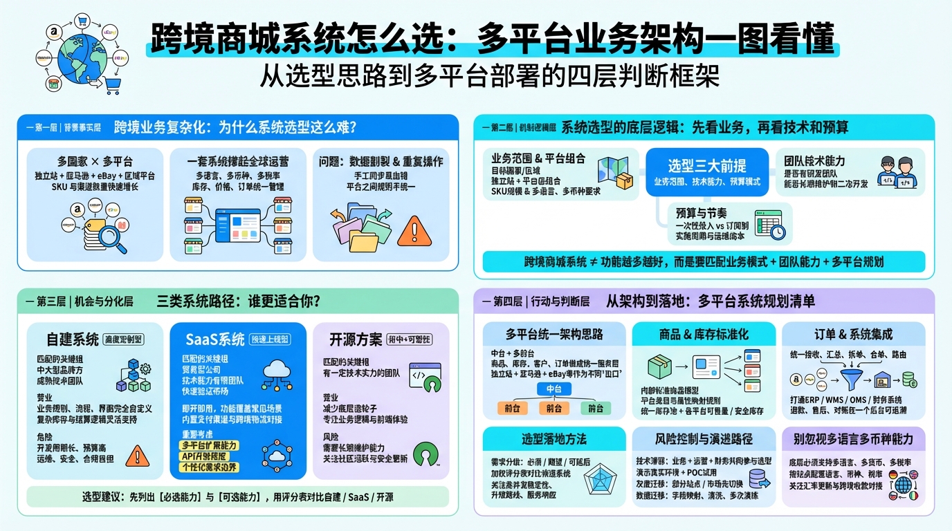 一、跨境商城系统选型前要搞清楚什么？