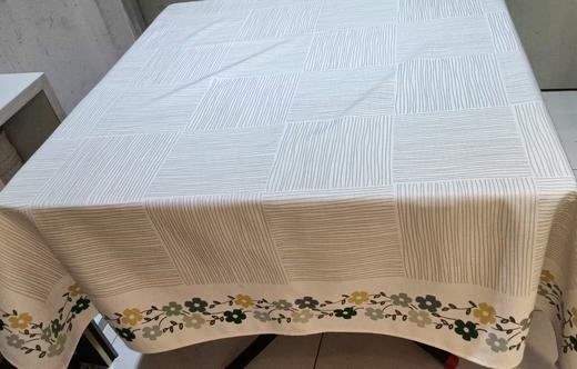 绿色碎花餐桌布高端防水盖布v艺长方形茶几台布轻奢高级感南柯一梦棉麻桌布140*180餐垫单面革35cm 商品图5