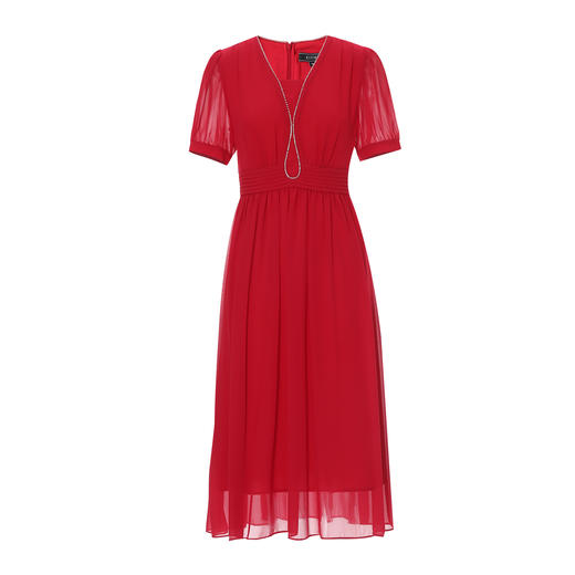 EITIE爱特爱法式优雅收腰飘逸轻薄显瘦连衣裙夏新款8207928 商品图11