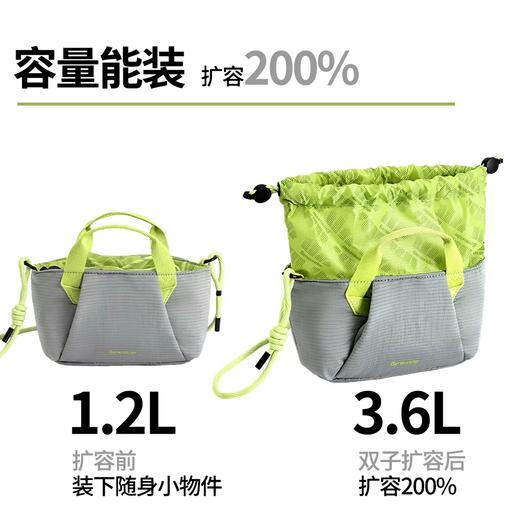 蕉下超轻扩容迷你斜挎包LC169-杏蕊黄-青山绿-F(均码 商品图1