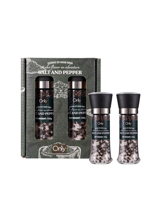 【自提】MON1Y印度进口黑胡椒盐双瓶装(复合调味
料)152g*2 商品图0