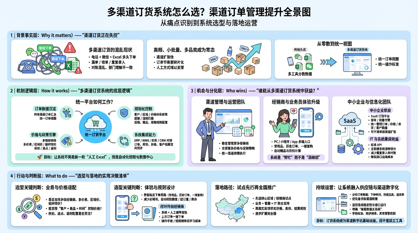 多渠道订货系统应该解决哪些核心痛点？