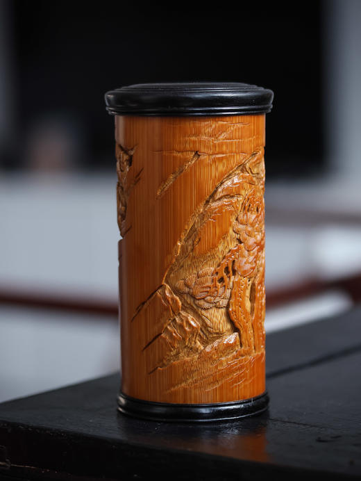 出手得卢°便携竹雕茶叶罐 商品图2
