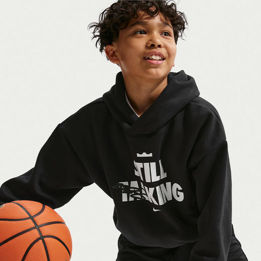 Nike LeBron "Shut Up And Dribble" 詹姆斯大童加绒篮球套头连帽衫 IQ0269 商品图2