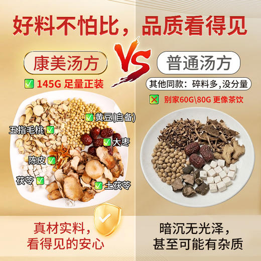莫氏鸡煲同款汤料包145g/包 五指毛桃茯苓土茯苓大枣陈皮莫氏鸡煲专用汤料药材中药饮片 汤料包煲汤煮火锅 商品图1