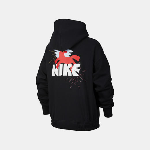 Nike 马年限定脱缰系列新年款大童（男孩）全长拉链开襟加绒连帽衫 IR0115 商品图1