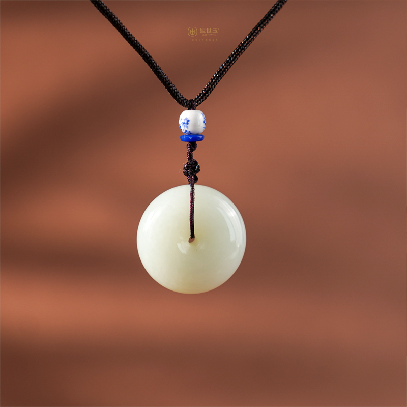 【莫忧】白玉平安扣