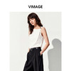 VIMAGE纬漫纪2026夏季新款斜肩设计感修身显瘦无袖T恤V2502106 商品缩略图1