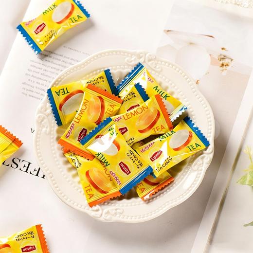 春日井立顿柠檬茶味/奶茶味糖果55g硬糖休闲零食袋装 064637/064638 商品图3