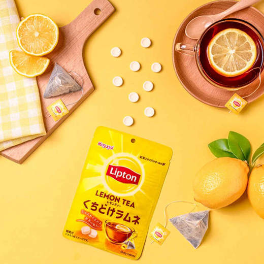 春日井立顿柠檬茶味/奶茶味糖果55g硬糖休闲零食袋装 064637/064638 商品图5