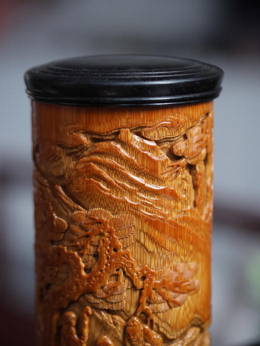 出手得卢°便携竹雕茶叶罐 商品图3