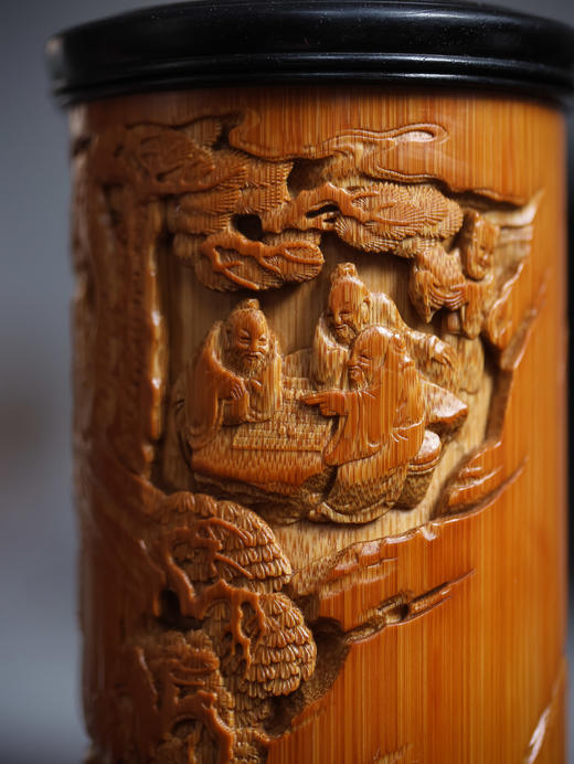 出手得卢°便携竹雕茶叶罐 商品图8