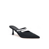 豪麟名鞋迪嘉女鞋穆勒鞋真丝牛皮革DJHJA61WB013黑色 商品缩略图0