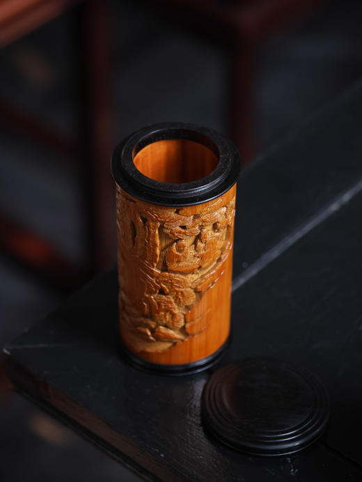 出手得卢°便携竹雕茶叶罐 商品图6