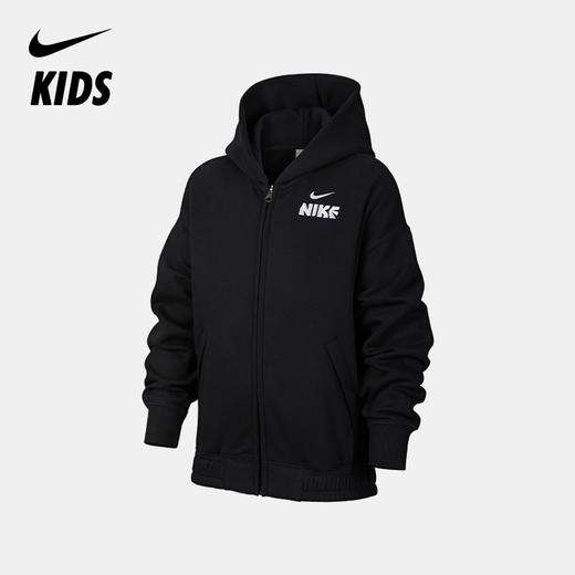 Nike 马年限定脱缰系列新年款大童（男孩）全长拉链开襟加绒连帽衫 IR0115 商品图0