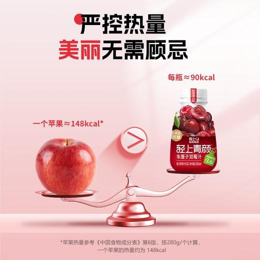 轻上 轻颜车厘子双莓汁245ml*10瓶 商品图3