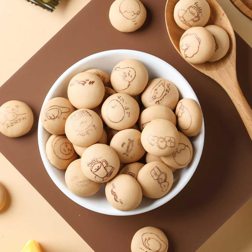 北陆制果懒蛋蛋原味饼干 40g 儿童酥脆蛋圆饼干零食 057698 商品图3