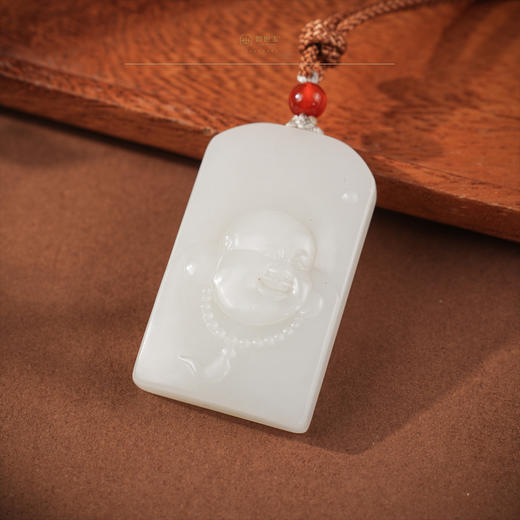 【千灯】羊脂白玉笑佛挂件 商品图2