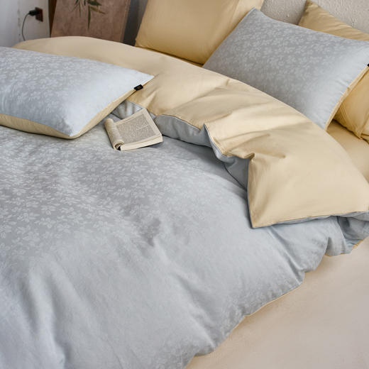 【初夏焕新】自然醒长绒棉水洗染色提花四件套（四季款）HS 商品图1