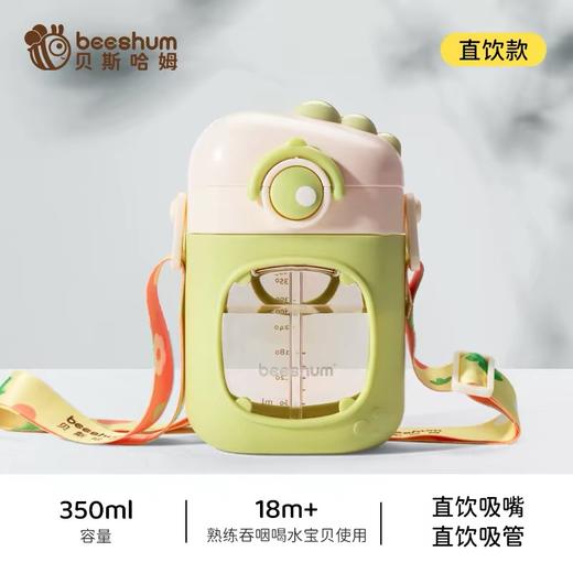 beeshum探险龙儿童水杯幼儿园外出防摔吸管学饮杯宝宝直饮喝水杯 商品图0