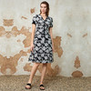 EITIE爱特爱气质V领收腰显瘦浪漫印花连衣裙夏季新款8207954 商品缩略图3
