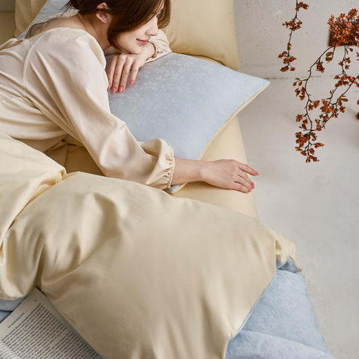 【初夏焕新】自然醒长绒棉水洗染色提花四件套（四季款）HS 商品图11