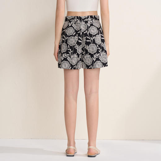 EITIE爱特爱直筒阔腿宽松印花休闲显瘦短裤夏季新款8205906 商品图4