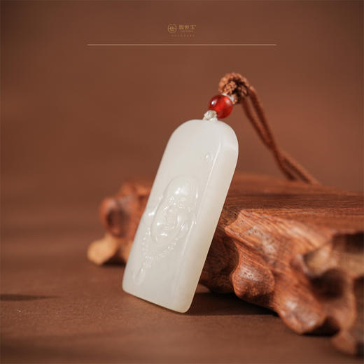 【千灯】羊脂白玉笑佛挂件 商品图5